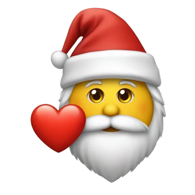 Heart with santa hat sticker