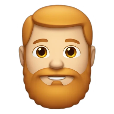 A man with a double chin and ginger beard sticker