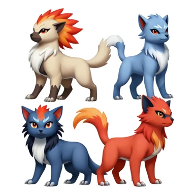  Quilava-Absol-Litten full body sticker