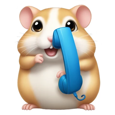 hamster calls on the phone sticker