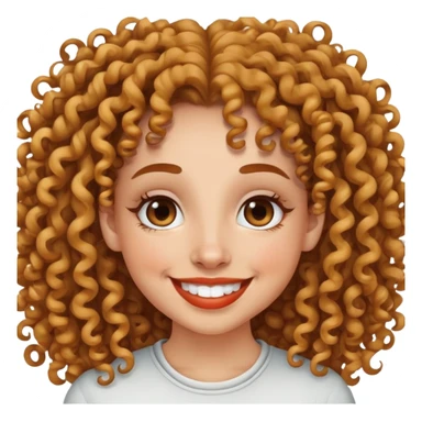 woman with curly hair septum ring in nostrils smiling  sticker