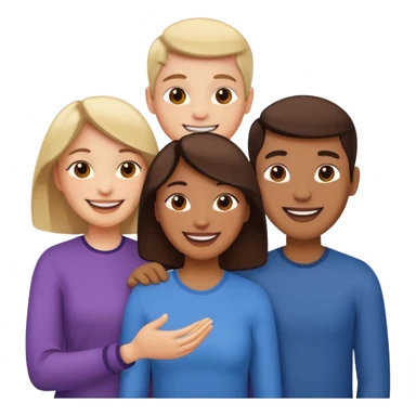 3 personas unidas clientes sticker