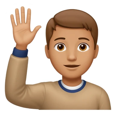 Make a person with his two hands out in front of the person and is waving them up and down in opposite directions. Make sure the person holds one hand up and one down with air effects sticker