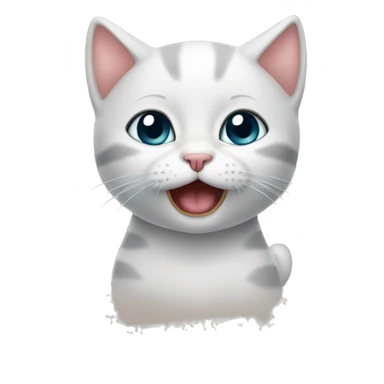 A kitten covering its mouth sticker