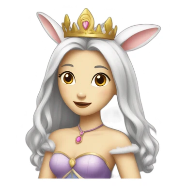 Pich rabbit princess sticker