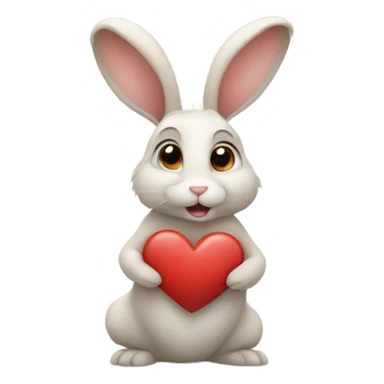 bunny making a hear  sticker