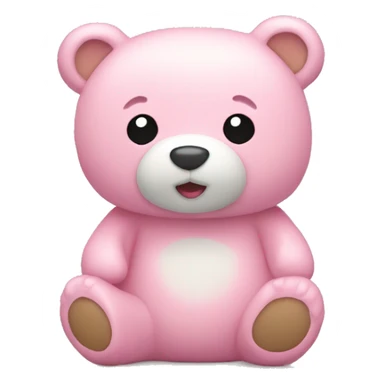 Light pink bear toy  sticker