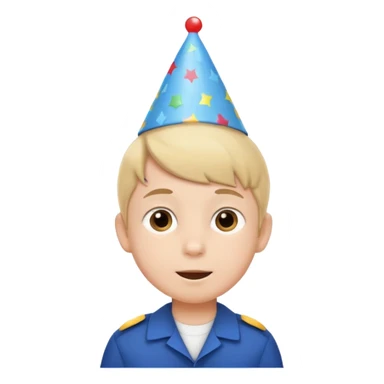 a little boy with birthday hat, wearing uniform student















 sticker
