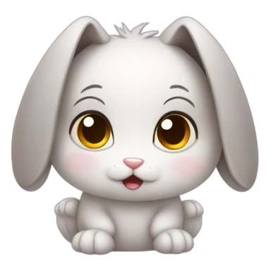 Anxious baby rabbit sticker