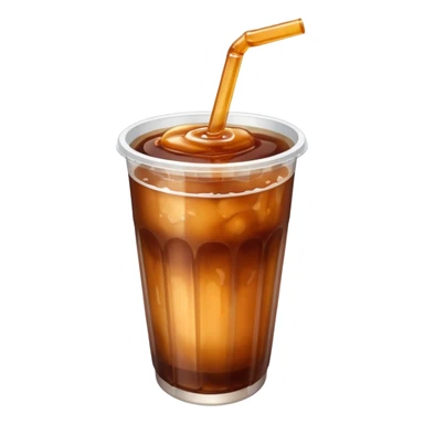 Soft drink in plastic cup sticker