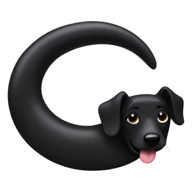 Black sausage dog sleeping sticker