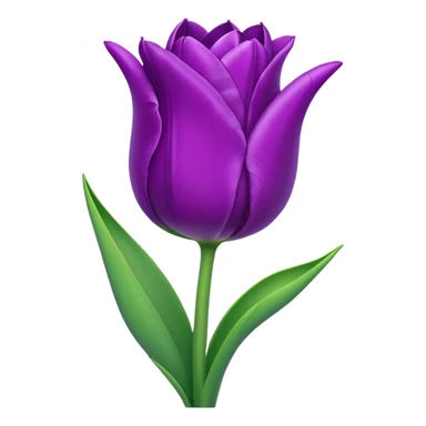 Purple tulip sticker