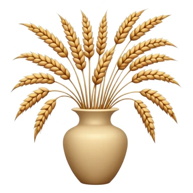Dried grass and wheat in a beige vase sticker