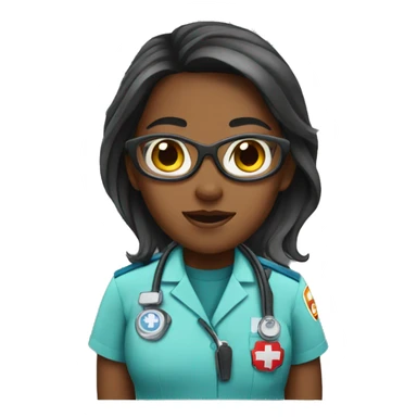 Girl paramedic sticker
