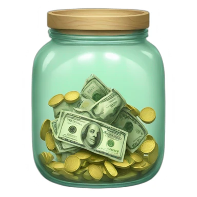 Jar with money  sticker
