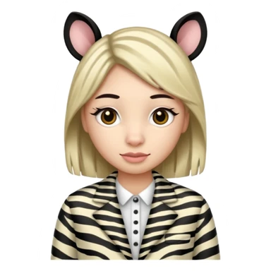 zebra Patterned Clothes  sticker