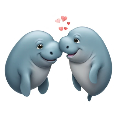 Manatees in love sticker