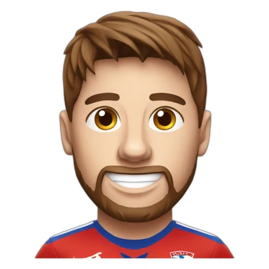 Messi with chile soccer shirt sticker