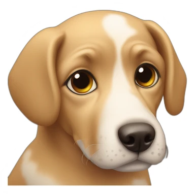 cute dog w piuppy dog eyes sticker