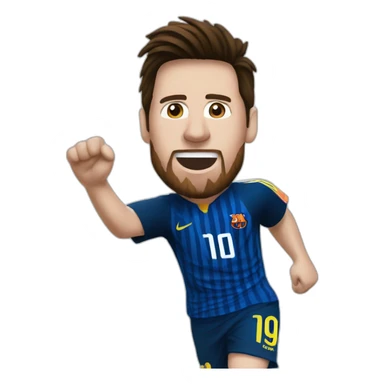 Messi scoring a goal sticker