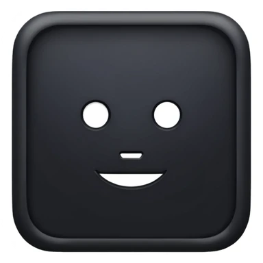 Completely black square no face sticker