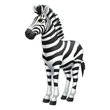 A zebra wearing air jordan sticker