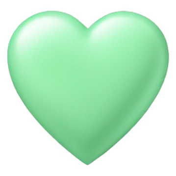 Pastel green heart sticker
