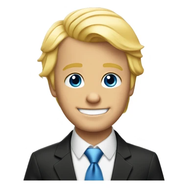 smiling boys in formal attire Blonde hair guy is Donald Trump sticker