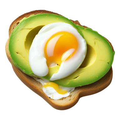 avocado toast with egg sticker