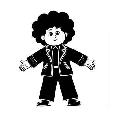 Cabbage Patch Kid dressed as Tron character with neon lights, 80's retro sci-fi style sticker