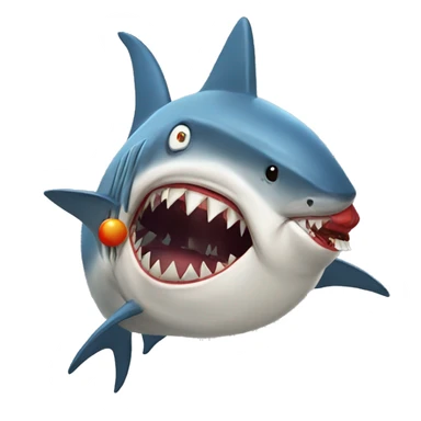 Shark with clown clothe sticker
