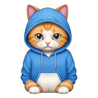 Cat wearing a hoodie  sticker