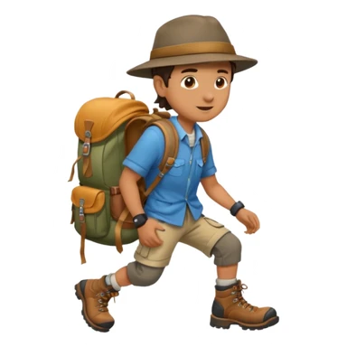 backpacked mountain wanderer sticker