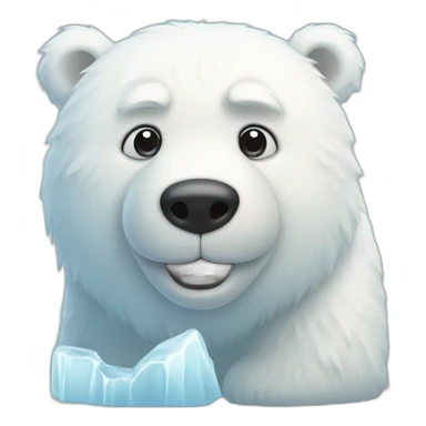 Cute ice bear sticker