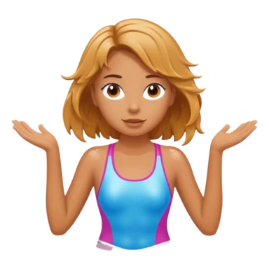 swim girl sticker