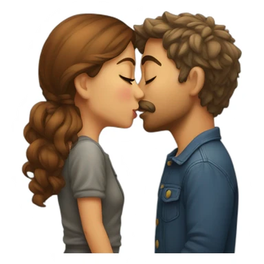Cute kiss sticker