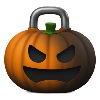 kettlebell looking like a pumpkin sticker