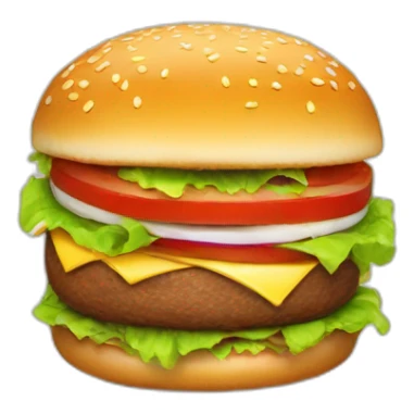 chat avec burger sur la tête sticker
