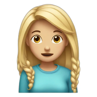 embarrassed girl  sticker