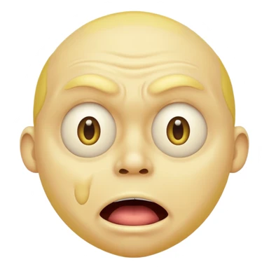 Cross eyed yellow man drooling like a moron sticker