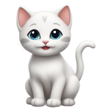 Cute kitten being in love and super cute looking  sticker