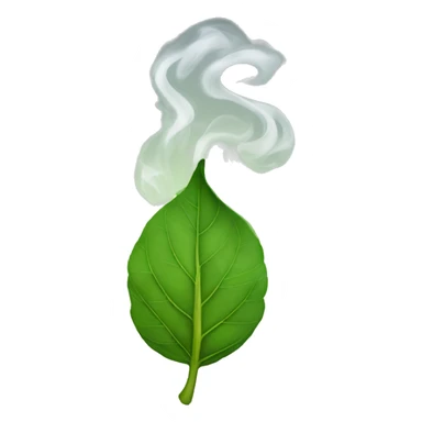 Leaf with smoke sticker