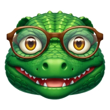 Crocodiles with glasses sticker