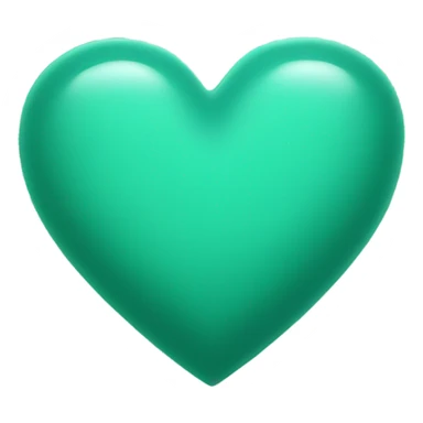 Sea green heart sticker