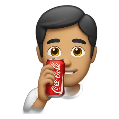Mexican man drinking coke sticker