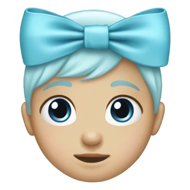 Baby blue bow  sticker