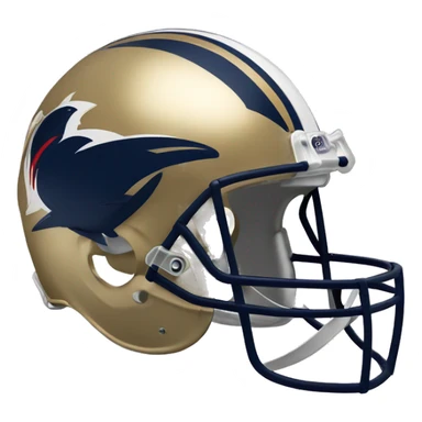 vegas gold football helmet with navy Rocket logo like the Toledo Rockets sticker