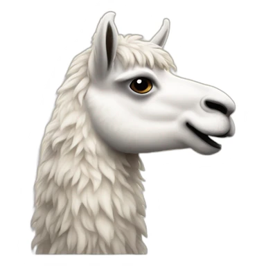 llama con un teléfono  sticker
