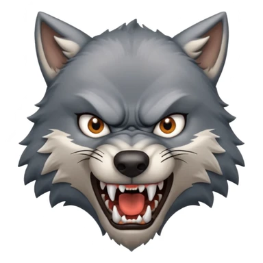 Tráeme una imagen de un lobo enojado sticker