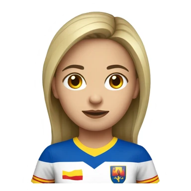 romanian girl wearing football International shirt sticker